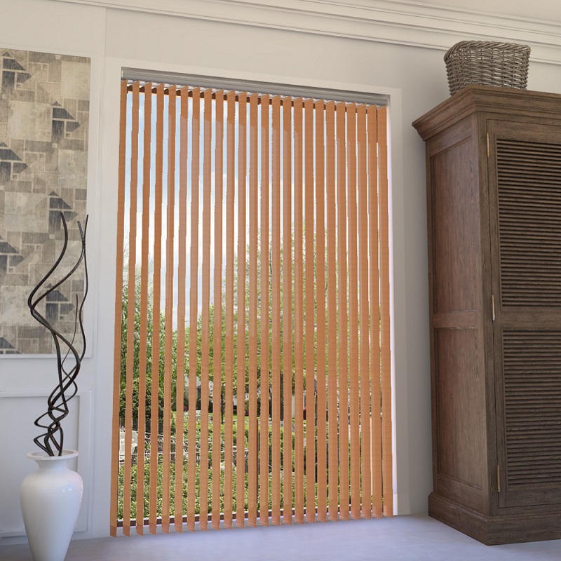 Kahve rengi pvc dikey perde modelleri